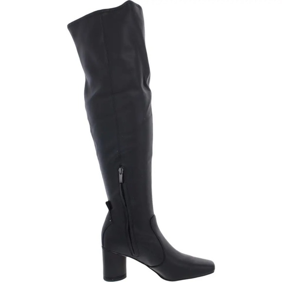 Franco Sarto Black Faux Leather Pisaboot Over The Knee Boots- NIB - Duplicate - Picture 15 of 16